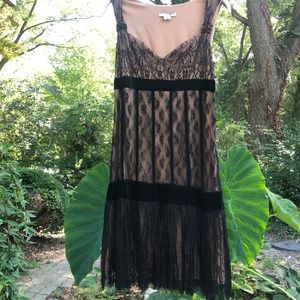 Black and tan lace dress with discounted shipping from Poshmark!